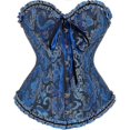 thumbnail image 1 of Mimigo Women Lace Up Back Sexy Floral Corset For Women Lingerie Bustier Top Plus Size, 1 of 5