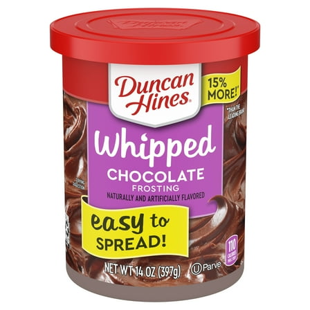 Pack of 4 Duncan Hines Whipped Chocolate Frosting - 14 oz - Package may vary