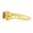 thumbnail image 4 of 14k Yellow Gold Oval Citrine And Diamond Ring, 4 of 6