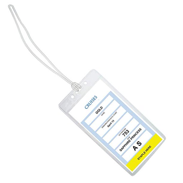 Specialist ID Premium Vinyl Cruise Ship Luggage Tag Holders with 9