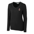 thumbnail image 2 of Women's Cutter & Buck Black Washington State Cougars Lakemont Tri-Blend V-Neck Pullover Sweater, 2 of 3