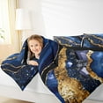 thumbnail image 4 of Manfei Marble Texture Road Full Size Comforter Sets,Blue Gold Black Bedding Comforter Set,Modern Fluid Art Bedding Sets For Girl,Microfiber Room Decoration Reversible,3-Piece, 4 of 8
