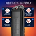 thumbnail image 4 of Lasko CT16450 Black 1500W 2 Speed, Oscillating, Thermostat Ceramic Tower Space Heater, 4 of 14