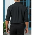 thumbnail image 5 of sogami Mens Dresses Shirt Formal Long Sleeve Black Button Up shirt Wrinkle Free, 5 of 7
