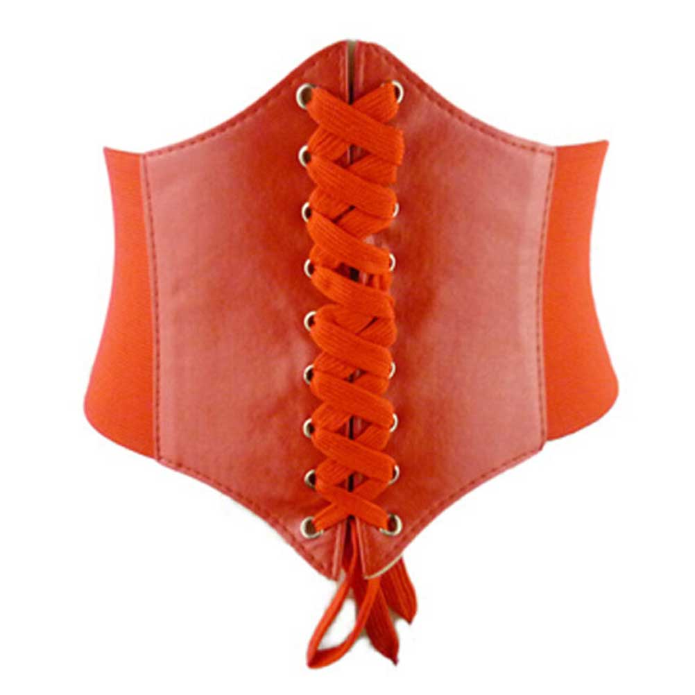 Rteyno Womens Stretch Buckle Waist Belt Wide Lace Elastic Corset