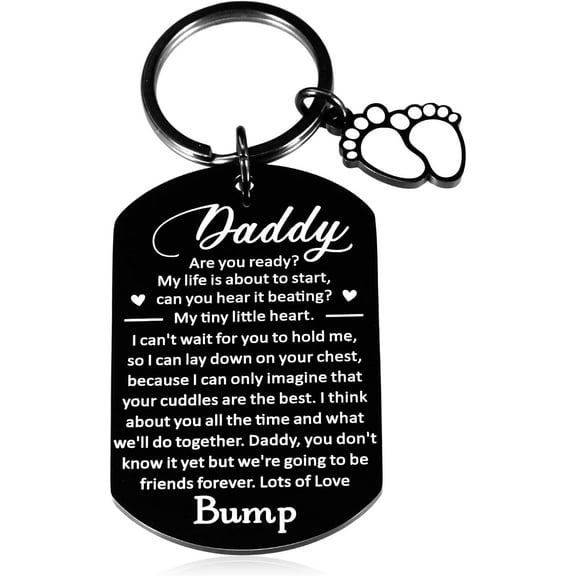 Dad to Be Gifts for 1st Time Dad Fathers Day Gift from Wife Kids Father to Be Gifts for Soon to Be Dad Keychain Christmas Valentines Day Gifts for Dad to Be Pregnancy Announcement Gifts