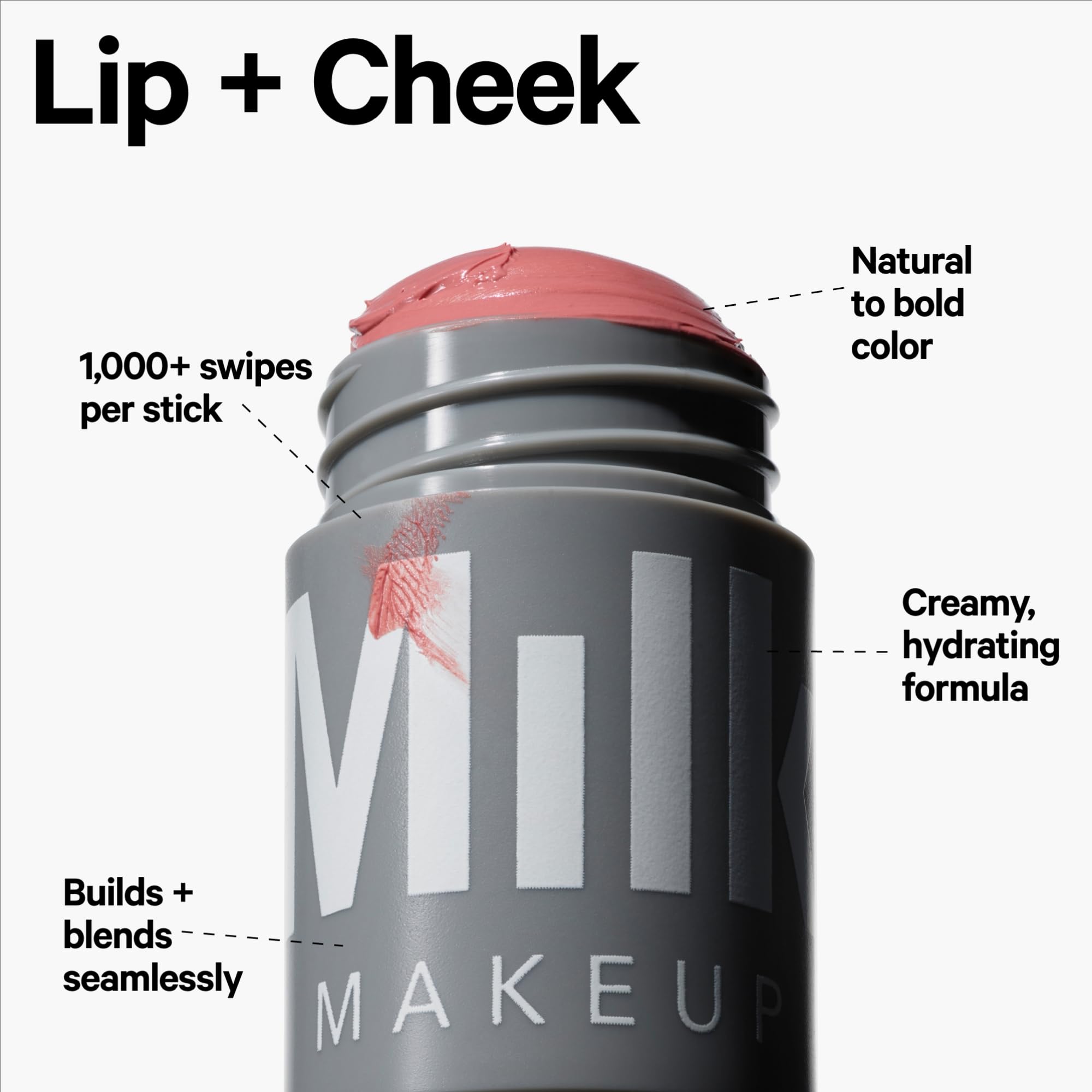 Milk Makeup Lip + Cheek Cream Blush Stick Dash 0.21oz/6g New With Box - image 5 of 6