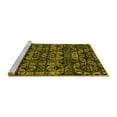 thumbnail image 2 of Ahgly Company Machine Washable Indoor Square Abstract Yellow Modern Area Rugs, 3' Square, 2 of 4