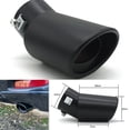 thumbnail image 1 of Black Car Exhaust Muffler Tip Stainless Steel Pipe Modified Rear Tail Throat, 1 of 4