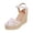 White, variant on Rokment Womens Bohemian Crochet Espadrilles Wedges Sandals Boho Beach Fashion Casual Woven Braided Closed Toe Platform Chunky High Heel Dress Sandals for Bride Wedding Summer Vacation Black Size6