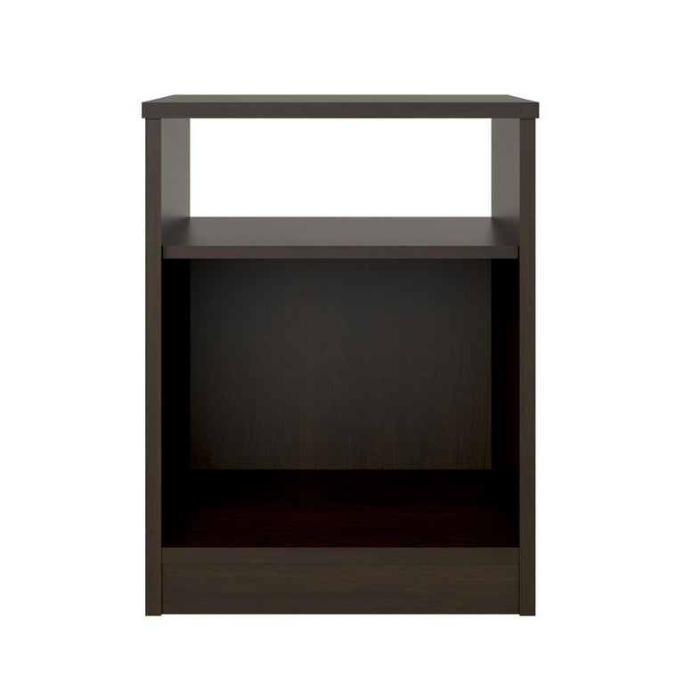 Mainstays Classic Open Shelf Nightstand Espresso Walmart