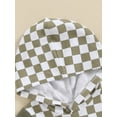 thumbnail image 5 of Liacowi Toddler Baby Boy Summer Clothes Checkerboard Plaid Short Sleeve Hoodie T-Shirt Elastic Waist Shorts Set 2Pcs Beach Checkered Outfit, 5 of 9