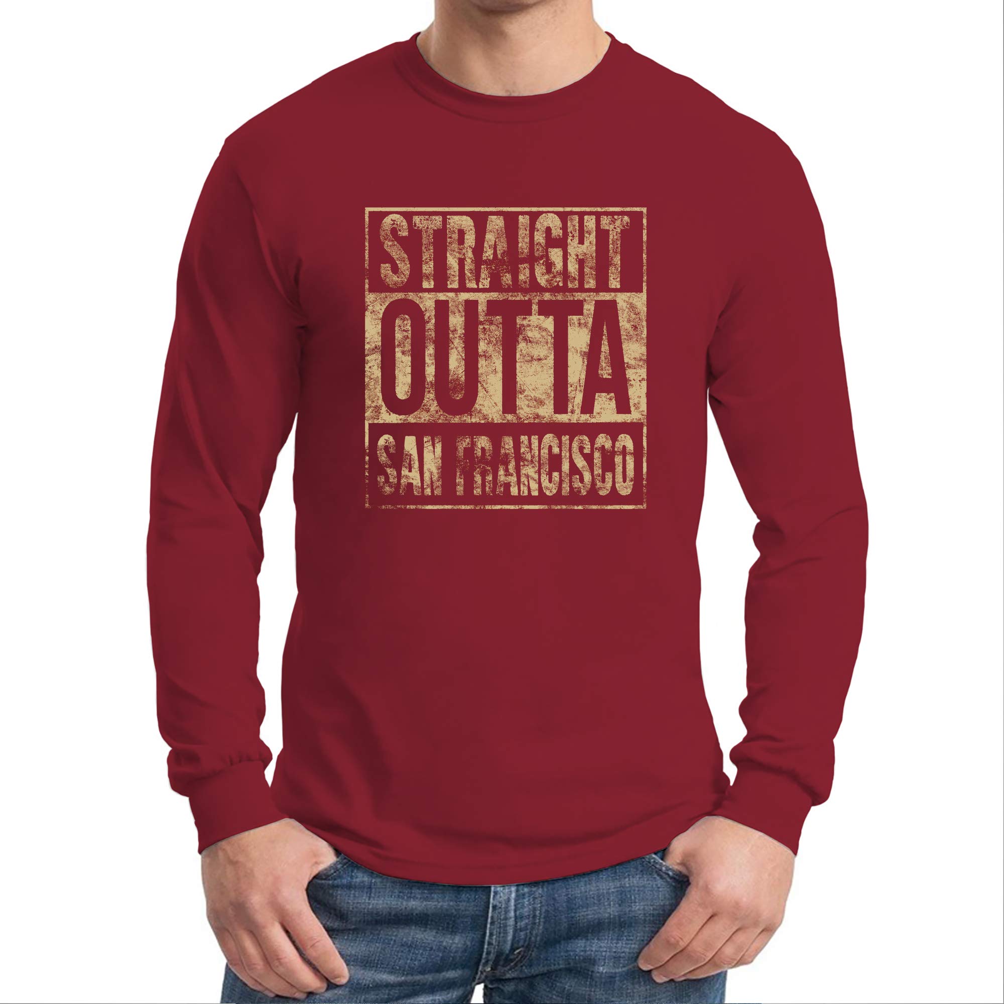 Straight Outta San Francisco - San Francisco Football Long Sleeve T Shirt - 2X-Large - Cardinal - image 5 of 6