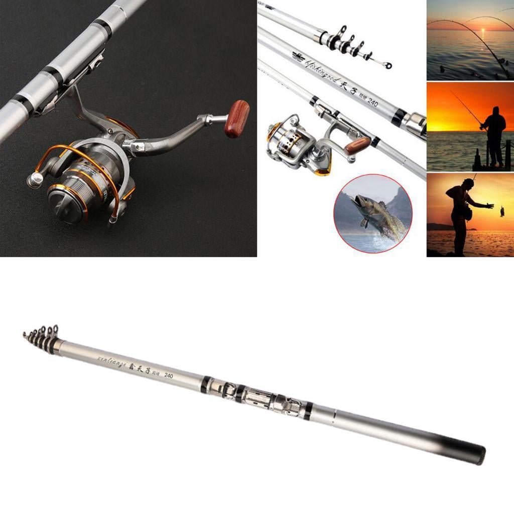 Collapsible Rock Fishing Rod Carbon Fiber Telescopic Backpacking