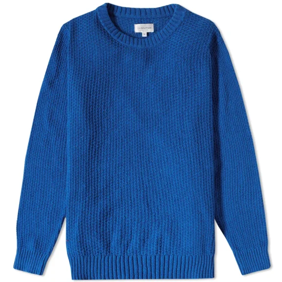 Gant Rugger Men's The Texture Sweater 84194, Dark Ocean Blue, Medium