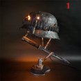 thumbnail image 3 of CAROOTU War Relic Lamp Remembering That History Resin Desktop Ornament USB Charging Table Lamp, 3 of 7