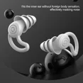 thumbnail image 4 of Bouchons d'Oreilles Réutilisables pour la Réduction du Bruit Silicone Sound Isolation Bouchons d'Oreilles Lavables Anti-bruit Sleeping Bouchons d'Oreilles Soft Protector A-White, 4 of 6