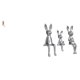 thumbnail image 1 of Organizador De Ganchos De Pared Plegable Para Armario De Baño Con Figuras De Familia De Conejos, Estatuas, Escritorio, Mesa, Centro De Mesa, Adorno, Escultura De Animal, 1 of 8
