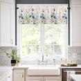 thumbnail image 3 of Botanical Flowers Kitchen Curtains and Valances Set, Rod Pocket Watercolor Wildflowers Tier Curtains 24 Inch Length, 3 Piece Retro Country Short Cafe Drapes Spring Floral Window Treatments Set, 3 of 6