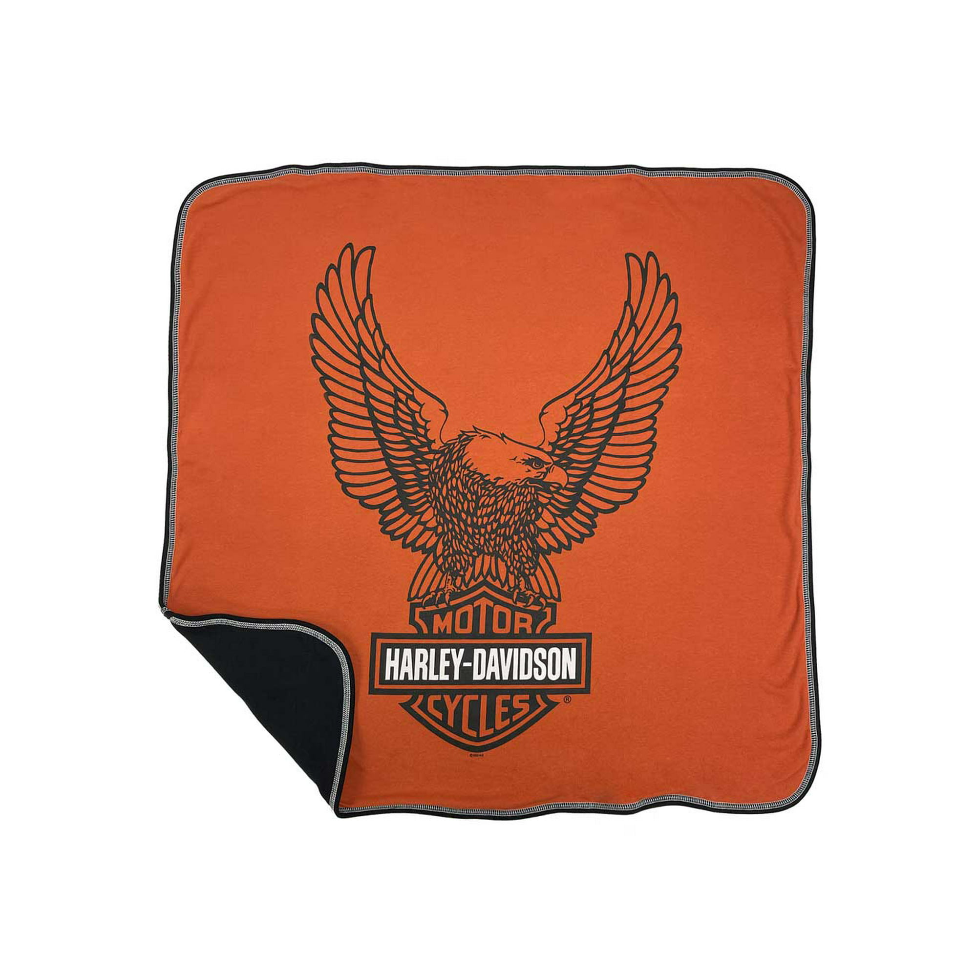 Harley-Davidson Baby Boys' Winged Eagle Receiving Blanket