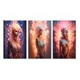 thumbnail image 2 of Designart "Sensual Cabaret Dancer in Pink V" Fashion Woman Wall Art Set Of 3 - Glam Pink Gallery Wall Set For Home Decor, 2 of 6