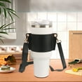 thumbnail image 2 of Reusable Leather Coffee Cup Holder with Adjustable Strap for 30oz and 40oz Tumblers – Versatile Drink Holder and Tote Bag Solution, 2 of 4
