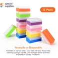 thumbnail image 6 of Special Supplies Baby Bath Sponge – Soft Foam Baby Scalp Scrubber, Sensory Bristle Brush for Hair and Body Cleaning – Reusable and Gentle (12-Pack), 6 of 9
