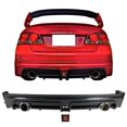 thumbnail image 2 of Ikon Motorsports Compatible with 06-11 Civic 4Dr MG RR Style Rear Diffuser Twin Outlet W/Red 3rd Brake Light, 2 of 9