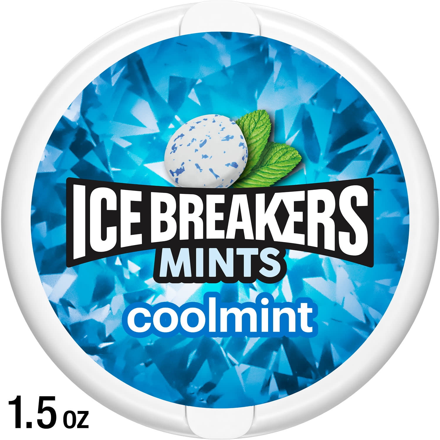 (2 pack) Ice Breakers Cool Mint Sugar Free Mints, Tin 1.5 oz