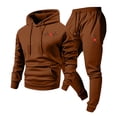 thumbnail image 4 of Ceisia Men's Loose Fit ECG Print Hooded Sweatshirt & Jogger Set - Warm Stretch Casual Two-Piece Tracksuit Gifts, 4 of 5