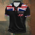 thumbnail image 2 of Bibifish Mens Polo Shirts Short Sleeve Falklands War Text Map UK Flag Print Casual Shirts Classic Fit Daily Tops, 2 of 3