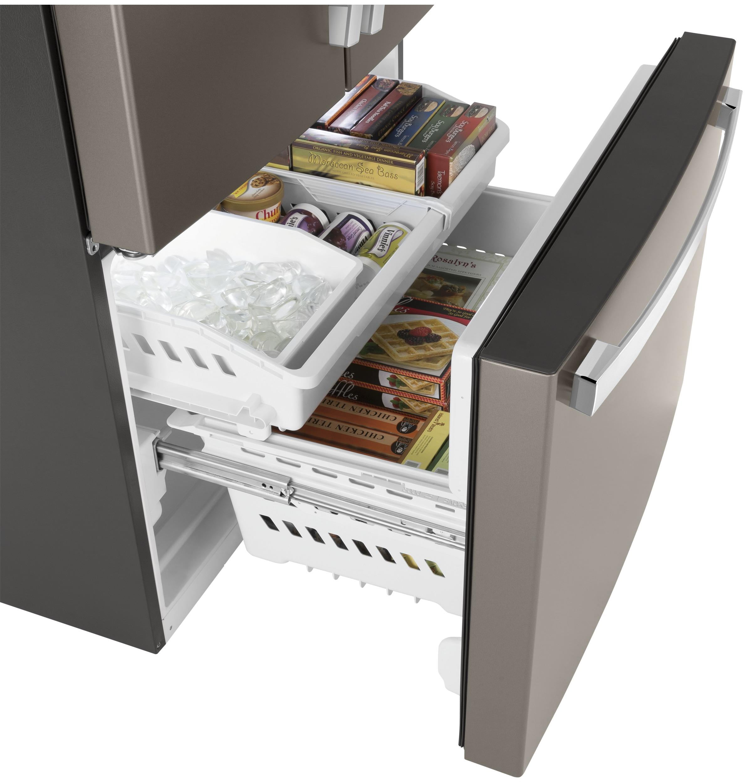 GE GNE27JMMES 36 French Door Refrigerator with 27 cu. ft. Total Capacity in Slate