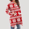 thumbnail image 4 of WXLWZYWL Christmas Cardigans for Women Loose Fit Open Front Cardigan Cute Reindeer Long Sleeve Lightweight Draped Sweater Outwear, 4 of 6