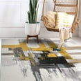 thumbnail image 6 of World Rug Gallery Contemporary Modern Abstract Area Rug - Gold 4'x6', 6 of 7