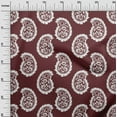 thumbnail image 3 of oneOone Velvet Brown Fabric Asian Paisley Block Sewing Material Print Fabric By The Yard 58 Inch Wide, 3 of 4