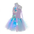 thumbnail image 3 of Vestido de princesa para niñas con disfraz de sirena Flash, vestido de actuación navideña, minifalda de sirena, 3 of 5