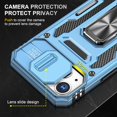 thumbnail image 5 of for iPhone 14 Plus Case with Kickstand with Camera Cover,Military-Grade Protection,Metal Ring Kickstand,Bumper Case for iPhone 14 Plus Case,Light Blue 5-IP14plus-04, 5 of 14
