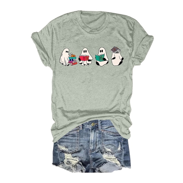 LUOGENLI T-shirts pour Femmes T-shirts à Manches Courtes à Imprimé Floral à la Mode pour Célébration de Jour / Haut à Col Rond 4xlt T-shirts Graphiques pour Femmes T-shirts de la Saint-Valentin Vert Clair G