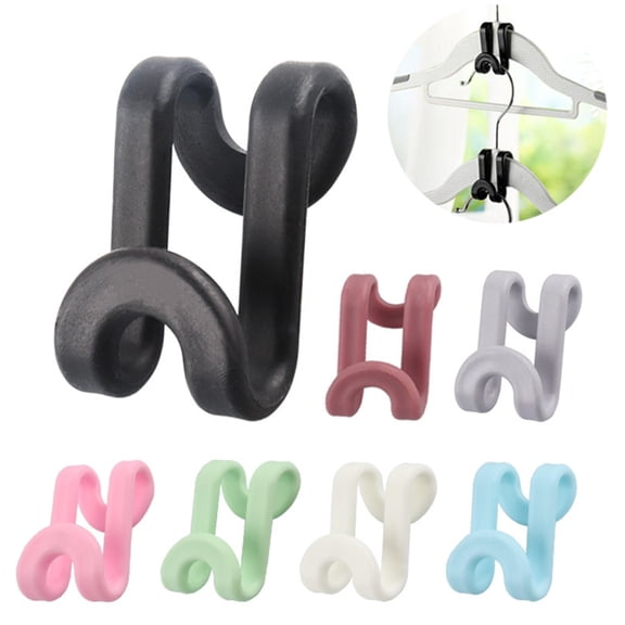 20Pcs Multifunction S Shape Clothes Hanger Connector Hooks Outfit Hanger Extender Clips Cascading Hanger Hooks Hangers Accessories