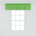 thumbnail image 2 of Ambesonne Irish Valance Pack of 2, Polka Dots and Shamrocks, 54"X12", Lime Green White, 2 of 2