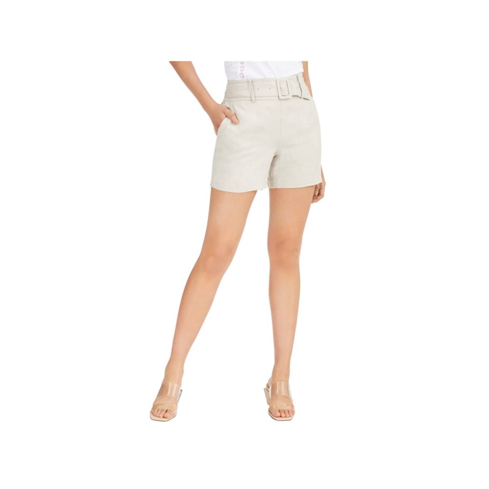 INC INC Womens Beige Belted Solid Capri Shorts Size M
