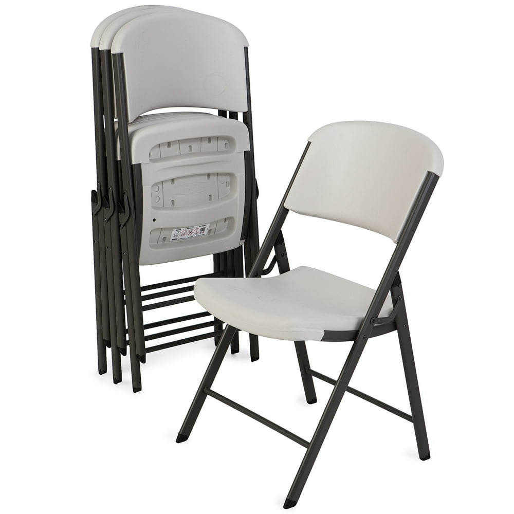 Lifetime Classic Folding Chair 4 Pack Almond