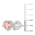 thumbnail image 2 of Everly Women's Created Sapphire and Created Morganite 14k Rose Gold Ring, 2 of 8