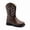 Brown, variant on Kids Western Boots for Girls Boys Embroidered Square Toe Cowboy Boot Mid Calf Toddler Cowgirl Boot Side Zipper Shoes Little/Big Kid