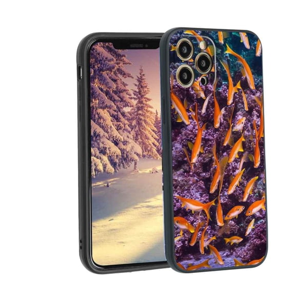 Fishes-228 Phone Case, Degined for iPhone 12 Pro Max Case Men Women, Flexible Silicone Shockproof Case for iPhone 12 Pro Max