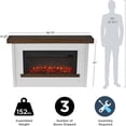 thumbnail image 4 of Real Flame Bernice 67" Landscape Electric Fireplace in White, 4 of 6