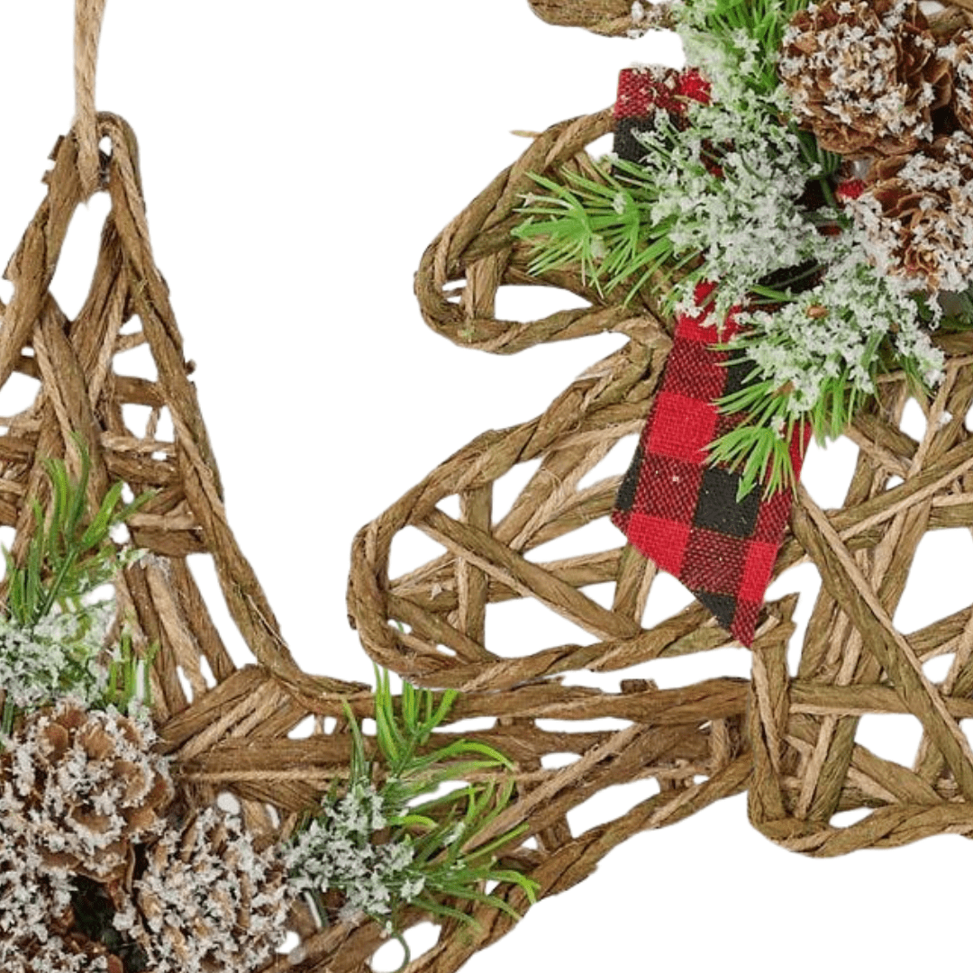 4pc Woven Jute Tree and Star Shaped Ornament Set - for Christmas Decor - Factory Direct Craft