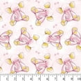 thumbnail image 2 of David Textiles 21" x 18" 100% Cotton Sleepytime Elephants Precut Sewing & Craft Fabric, Pink, 2 of 7