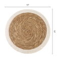thumbnail image 5 of Farmhouse Placemats Set of 4 Woven Placemats for Dining Table Decor Indoor Kitchen Table Mat with Tassel Beige/Brown 13inch, 5 of 5