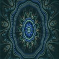 thumbnail image 1 of Ahgly Company Indoor Square Patterned Night Black Area Rugs, 4' Square, 1 of 6